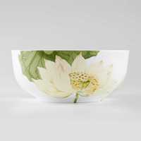 Bol à nouilles de 7 pouces de style chinois avec motif de plantes et de fleurs, couleur sous-glaçure, écologique, durable, passe au lave-vaisselle, en céramique