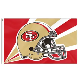 Bandiere personalizzate in poliestere 3*5 personalizzate nfl SF San Francisco 49ers