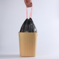 Kommerzielle Haushalts-Müllbeutel mit Kordelzug, perforiert, leicht reißbar, OEM, individuelles Logo, Müllsack, Heißprägung, Einweg, China