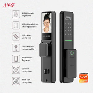 फेस आईडी डोर लॉक डिजिटल फिंगरप्रिंट इलेक्ट्रॉनिक एल्यूमीनियम मिश्र धातु स्मार्ट पूरी तरह से स्वचालित ट्या वाई-फाई पाम शिरा दरवाजा लॉक - Product Image 5