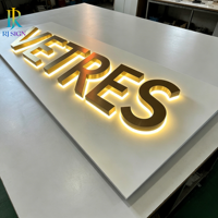 Fabrication de lettres découpées en métal sur mesure, enseignes 3D, enseignes lumineuses LED pour magasins, lettres en relief 3D, enseignes électroniques