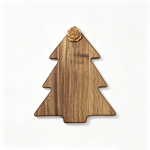 Árbol de Navidad de Madera de <span class=keywords><strong>Acacia</strong></span> Hecho a Mano: un Centro de Mesa Festivo Único con Forma de Tabla de Cortar - Product Image 1