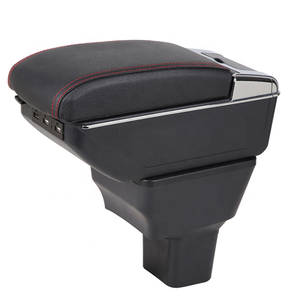 รถญี่ปุ่นรุ่นใหม่ออกแบบรถยนต์หนัง PU สีดำพร้อมกล่องคอนโซลกลาง7 USB สำหรับ Nissan Versa/Sunny/<span class=keywords><strong>Almera</strong></span> 2020-2021 - Product Image 1