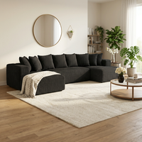 Ensemble de canapés en tissu en forme de U pour appartement, hôtel, villa
