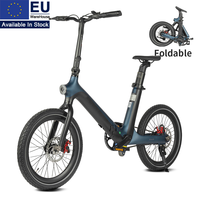 Bicicleta Eléctrica Plegable Smart30 Premium de Una Velocidad con Transmisión por Correa, Sensor de Torque, Batería en el Poste del Asiento, Neumático Kenda de 20 Pulgadas, 36V 250W
