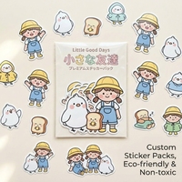 Autocollants pour scrapbooking en papier synthétique personnalisés Kawaii Little Good Days, pack d'autocollants premium