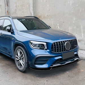 Mercedes-Benz GLB-Class X247 Front Lip Splitter Carbon Fiber Texture ABS 2020-2023 Piano Black - Product Image 2