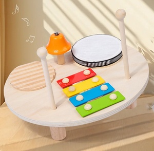 Wholesale Wooden Musical Instrument Set Orff Percussion Instrument Wooden Toys With Xylophone <b>Drum</b> for Kids - Product Image 4