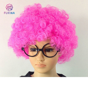 FURINA 2025 morbidi appassionati di calcio <span class=keywords><strong>parrucca</strong></span> quotidiana Cosplay arcobaleno Afro Curl Party pagliacci <span class=keywords><strong>parrucca</strong></span> Cosplay per Halloween - Product Image 4