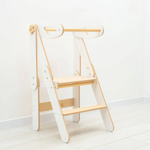 Tabouret de cuisine pliable <span class=keywords><strong>Montessori</strong></span> pour tout-petits, aide à l'apprentissage, chaise <span class=keywords><strong>d</strong></span>'apprentissage pour bébé, <span class=keywords><strong>tour</strong></span> <span class=keywords><strong>d</strong></span>'apprentissage multifonction en bois pour enfants - Product Image 3