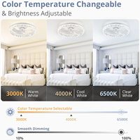 Haute qualité cristal métal DC moteur ventilateur lumière télécommande APP contrôle plafond silencieux chambre Restaurant salon lampe