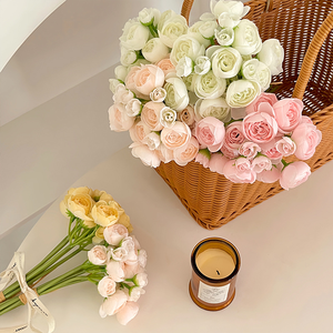H651 Fleurs artificielles goutte de rosée, bouquets de mariage, décoration intérieure fraîche et <span class=keywords><strong>simple</strong></span>, accessoires de photographie - Product Image 4