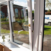 Ventanas de Aluminio Personalizadas, Ahorro de Energía, Vidrio Bajo Emisivo, Ventana Abatible y Giratoria de Doble Acristalamiento para Casa