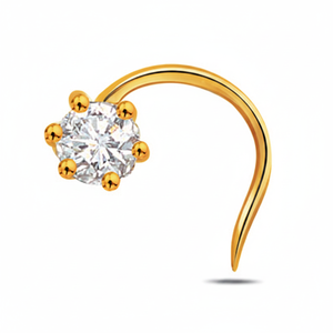 0.10ct Natural Real Solitaire Diamond Stud Nose Pin for Children's Diamond <b>Necklaces</b> - Product Image 2