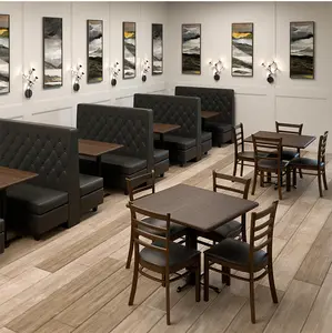 WESEAT Bank Restaurant Leder Einzelaufsatz amerikanisch hinten Pub Bankett Stand Sitzsofa-Set