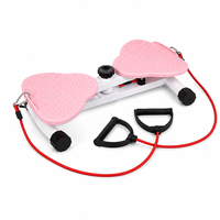 Mini stepper avec bandes de résistance, équipement de fitness cardio pour la maison, pour un entraînement complet du corps