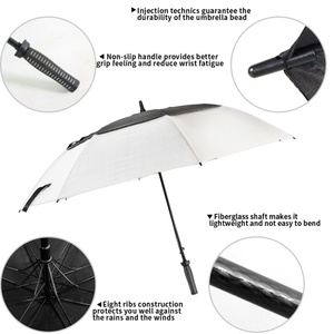 Large <b>Windproof</b> Ventilation Pongee Golf <b>Umbrella</b> with Anti-Reverse Technology for Business Gifts Sunny Golf Courses Summer Use - Product Image 3