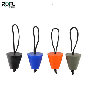 Tapón cónico de silicona Rofu para kayak, barco inflable, tapón de goma impermeable con asa de cuerda, color azul - Product Image 3