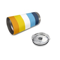 Gobelet isotherme personnalisé en acier inoxydable de 20 oz avec motif arc-en-ciel Aroace Gay pour les trajets quotidiens en voiture, les pauses au bureau et les pique-niques en parc