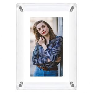 X605 Vente en gros et dropshipping Cadre photo numérique transparent en acrylique de 7 pouces avec affichage vidéo et effet d'objectif infini - Product Image 1