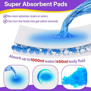 20枚入り コモードバッグ 強力吸収パッド 香り付き 漏れ防止 無臭 トイレライナー ベッドサイドトイレ 椅子 バケツ用 - Product Image 3