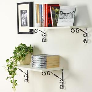Soporte de estante metálico montado en la pared con estantes de pared <span class=keywords><strong>para</strong></span> organización del hogar Consola de estante de acero decorativa <span class=keywords><strong>para</strong></span> estantería de pared - Product Image 6