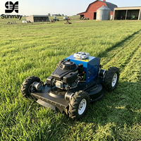 Tondeuse à gazon RC industrielle autopropulsée 4 temps, 9 CV, télécommandée, portée 500 m, 4x4, sur chenilles