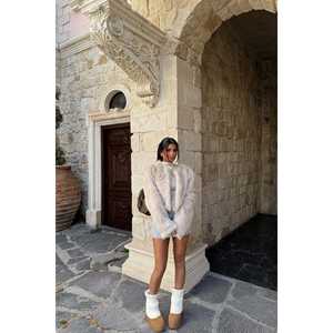 Gilets et gilets sans manches en fourrure Leroy crème pour femmes - Product Image 5