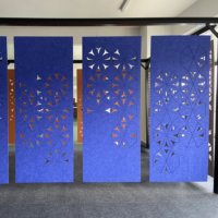 Séparation acoustique de bureau Séparation murale insonorisée à 3 panneaux sur pied Séparateurs muraux insonorisés mobiles