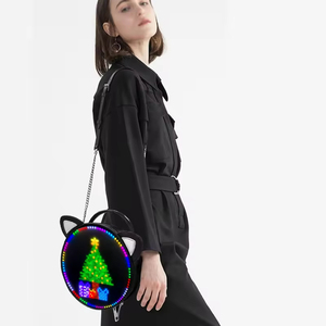 กระเป๋าเป้สะพายหลัง LED ทรงกลมแบบสายสะพายโชว์กระเป๋าน่ารักสีฉูดฉาดสว่างสดใสมีไฟเรืองแสง - Product Image 3