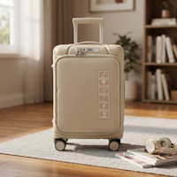 Valise de voyage en composite PP polyester super légère 4LB, résistante aux chocs, ensemble de 3 pièces, roues silencieuses pivotantes