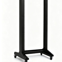 Baie de serveur mobile ouverte à double colonne 19 pouces 32U 550*1600*120MM en acier laminé à froid SPCC, profondeur 120 mm