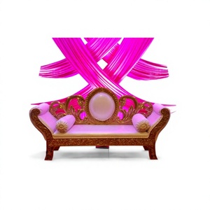 Sofá de Novia, Hermoso Sofá de Dos Plazas Chapado en Oro para Bodas, Diferentes Estilos, Fabricantes de Muebles para Bodas, Venta de Fábrica, Reino Unido, Estados Unidos - Product Image 1