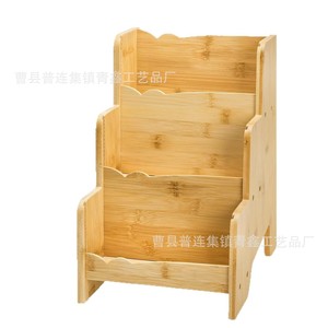 Estante de almacenamiento de bambú de madera de 3 niveles, organizador de maquillaje de escritorio para encimera de baño - Product Image 5