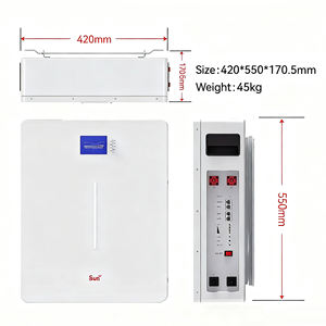 SunPlus Montado en la pared 51,2 V 100Ah LiFePO4 Paquete de batería 5.12kWh Sistema de almacenamiento de energía solar 5000 ciclos Inversor híbrido 10 años - Product Image 3