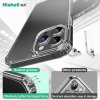 PC TPU clair Transparent antichoc Anti-chute caméra protecteur Mobile housse de téléphone portable avec magnétique pour iPhone 15 Pro Max