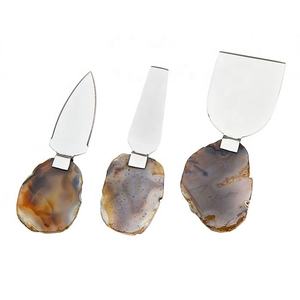 Juego de 3 piezas de cuchillos de madera con mango de latón para cocina, juego de cuchillos para queso, con logotipo personalizado, alta calidad, precio barato - Product Image 6