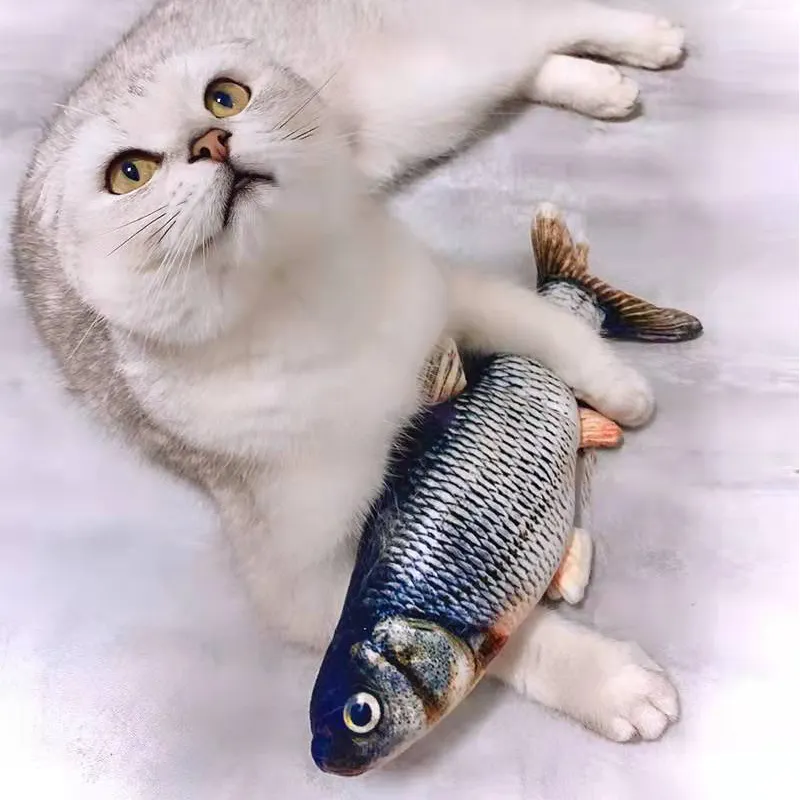 USB электрическая Реалистичная имитация движущейся рыбы собака животное Гибкая рыба кошка игрушка