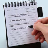 Bloc-notes personnalisé avec notes adhésives et stylo, ensemble de papeterie de bureau, cadeau promotionnel, support de liste de tâches, stylo et carnet en papier kraft