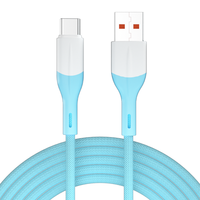 Nouveau câble USB tressé en nylon de 3 pieds, 60W 5A, charge rapide, câble de données 8 broches Type C pour iPhone, Android et imprimante