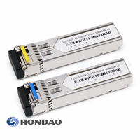 Par de Transceptores SFP BiDi de 1.25G, 1310/1550nm, Fibra Única Simplex LC, DDM, 10km, Módulo Óptico Gigabit