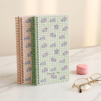 Carnet à spirale A4 personnalisé avec impression d'éléphant mignon, 100 feuilles, couverture en PU, OEM ODM, cadeau pour enfants, papeterie