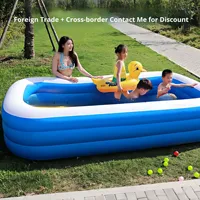 Piscine gonflable pour usage domestique, carrée, en PVC épaissi, motif de dessin animé, jouet pour bébé, jeu de pêche, 0-3 mois