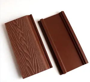 Exterior UV protected waterproof wood wall panel plastic facade composite wpc wall covering cladding