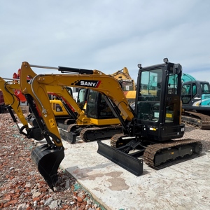 Mini-excavatrice sur chenilles Sany SY35U d'occasion, faible consommation de carburant, transport facile pour la construction résidentielle - Product Image 1