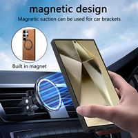 Pour Samsung S25 étui de téléphone portable couleur unie peau magnétique housse de protection pour Samsung S24 S23 A56 multi-modèle