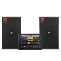 Système audio professionnel avec haut-parleur de 12 pouces, 1200 W, en bois contreplaqué, pour KTV, karaoké, DJ, système sonore pour KTV, club, église