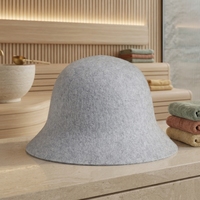 Pemasok Pabrik Topi Sauna Wol Merino 100% Organik Alami Berkualitas Tinggi Warna Sesuai Pesanan Topi Spa Topi Sauna Banya