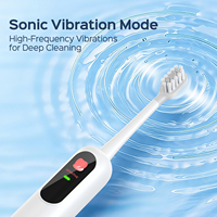 Brosse à dents électrique LED intelligente portable, douce, avec plusieurs modes de nettoyage, étanche IPX8, modes oscillation et vibration pour les dents