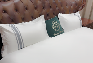 Ruban décoratif en coton pur T400 teint en fil <span class=keywords><strong>de</strong></span> qualité supérieure pour la literie d'hôtel et les vêtements – Vente directe en gros - Product Image 6